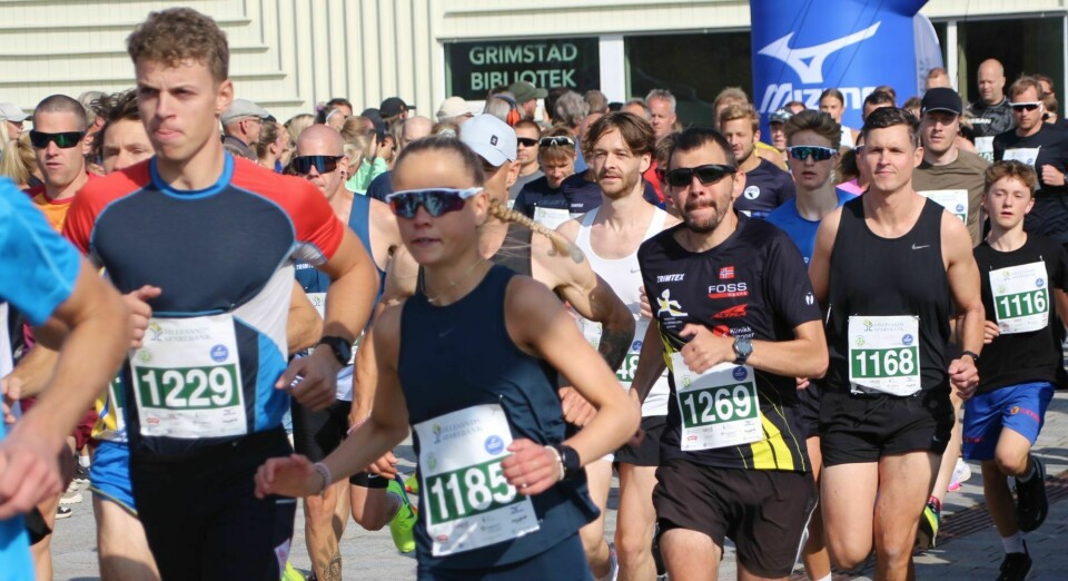 Rekordmange løp Grimstad maraton