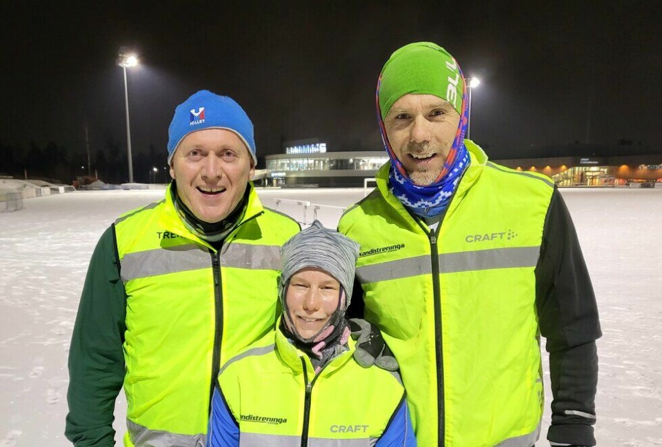 F.v.: Stein Terje Dahl, Veronica Bertheussen og Bård Espeland på trening med Kondistreninga Jessheim F.v.: Stein Terje Dahl, Veronica Bertheussen og Bård Espeland på trening med Kondistreninga Jessheim