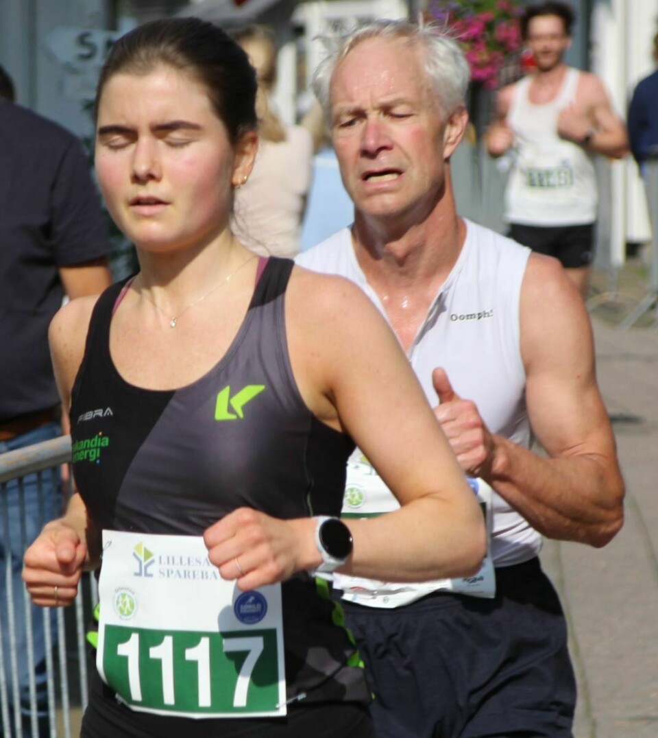 Annine Kallhovd, Kristiansand løpeklubb blev nr. 2 hos kvinderne med tiden 39:02