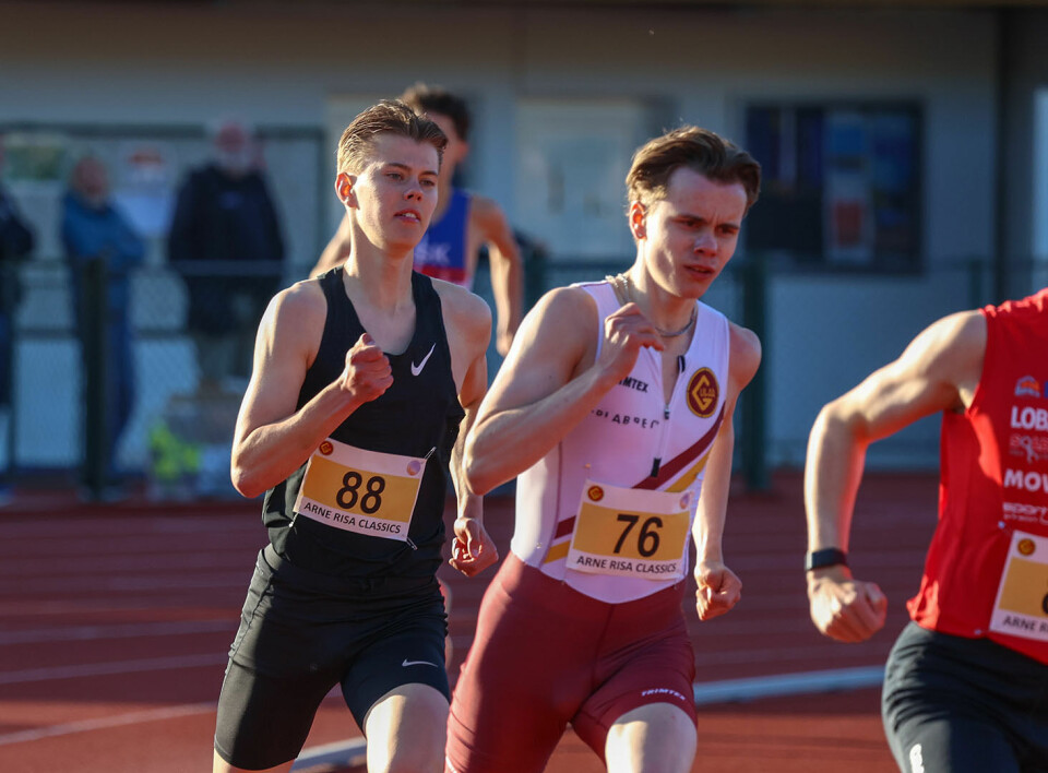Christian Magnus Lothe Hitland foran Marius Pedersen.