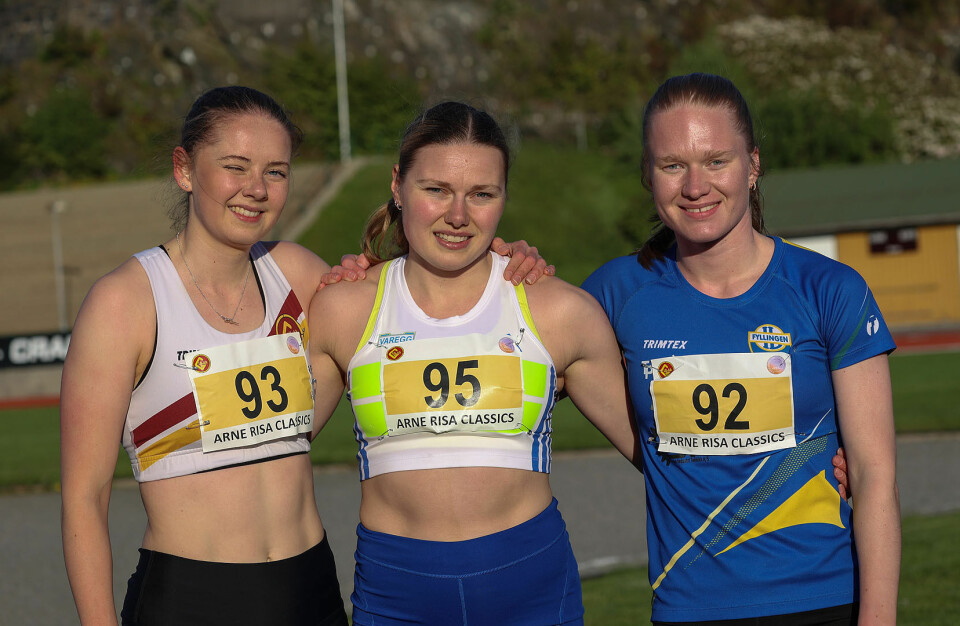 De tre beste kvinner på 800 meter: Erle Musum Lyng, Silje Lindstad og Emma Endresen.