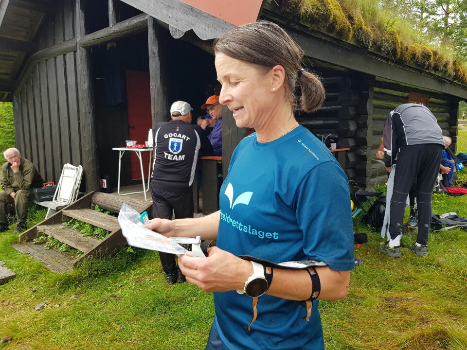 Stine Olsen Kirkevik som fikk delt seier med Anne Marit Bordal på D 4,5 km.