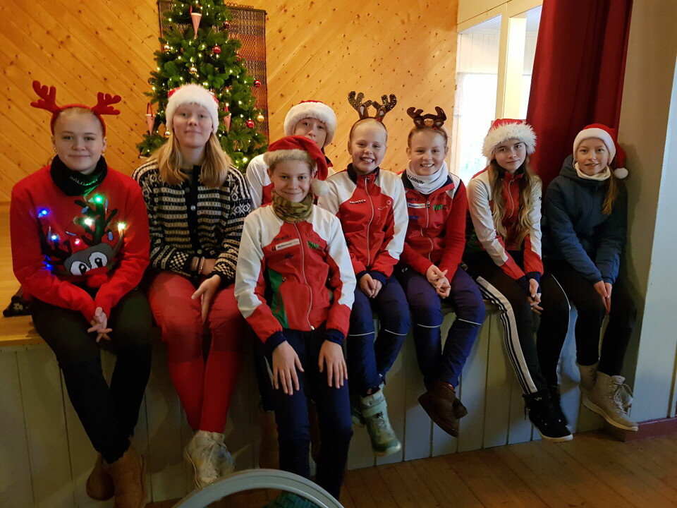 De unge i Vang OL som arrangerte Nisse-o-løpet.