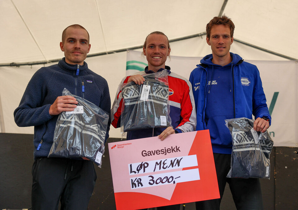 Premiepalln løp menn: Espen Utgård Sæther, Marius Garmann Sørli og Espen Roll Karlsen.