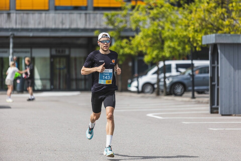 Vinner av herreklassen på halvmaraton Fredrik Goa Kjøll (Foto: Gabriel Sandstå)