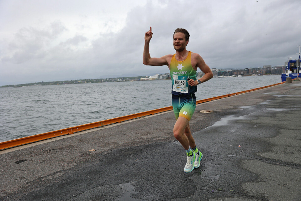 Morten Dalhaug kom seg gjennom vinden og vant årets Ecotrail 10 km. (Foto: Tom-Arild Hansen)