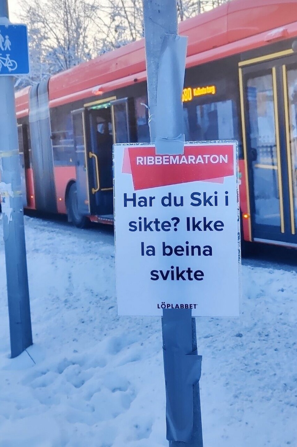 Kald, men flott Ribbemaraton fra Sandvika til Ski 3. juledag