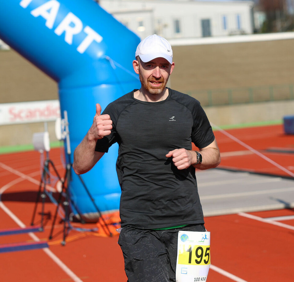 Kjetil Kårbø fra Kondistreningen i Bergen er på vei inn til 6. plass på 100 km. (Foto: Arne Dag Myking)