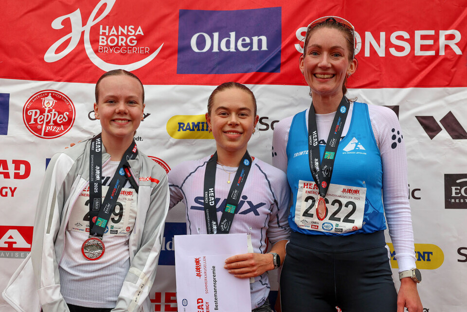 Premiepallen kvinner 5 km: Ingrid Regine Undertun-Flesland, Kristina Fiskerstrand og Malene Hjorteland.