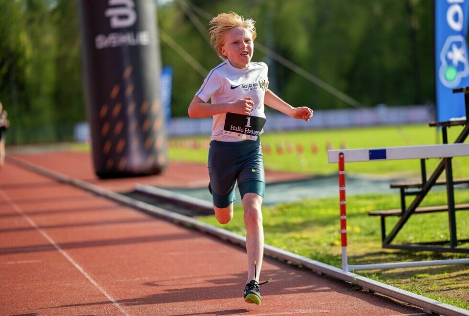 Per August Halle Haugen, her et arkivbilde fra Per Halle Invitational i år. (Foto: Samuel Hafsahl). Per Halle Invitational - 1500m G 13-14 - Per August Halle Haugen-09 IL (1)