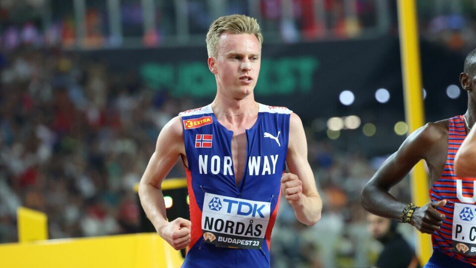 Narve Gilje Nordås løp på 13.13,50 i Zagreb. (Arkivfoto: Arne Dag Myking) VM Friidrett 2023 Budapest - 5000 meter menn finale - Narve Gilje Nordås