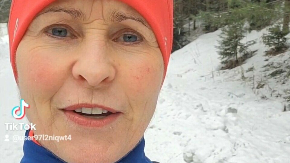 Marianne Røhme ble overrasket over hvordan hennes første video tok av på Tik Tok. Skjermdump Marianne Røhme på Tik Tok