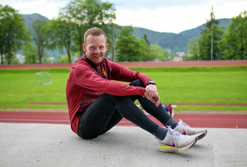 Skansemyren i Bergen er en viktig treningsarena for Gular-løperen Bjørnar Sandnes Lillefosse. (Foto: Arne Dag Myking) Bjørnar Sandnes Lillefosse på Skansemyren