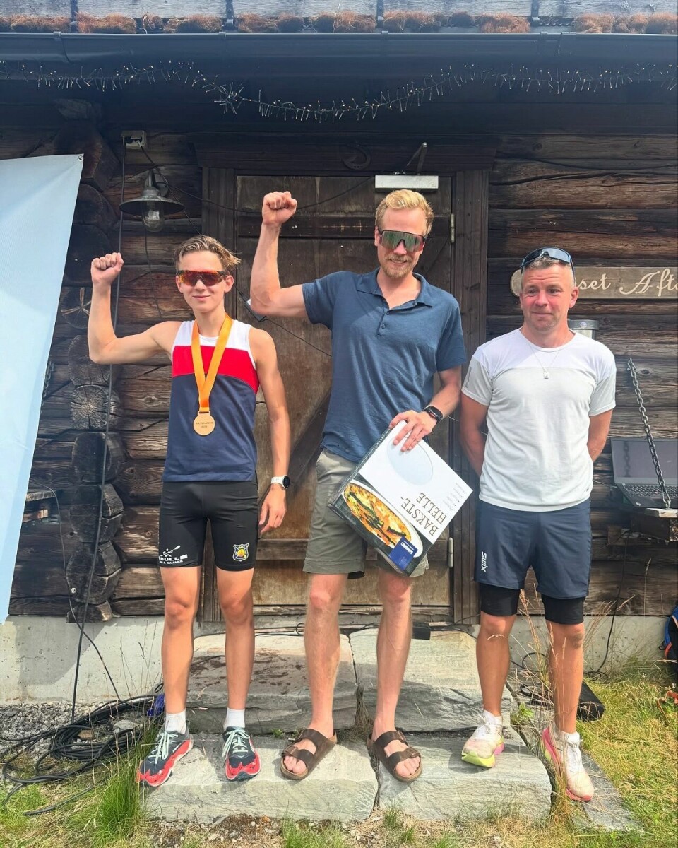 Topp tre menn på Stuttlaupet. (Foto: arrangøren)