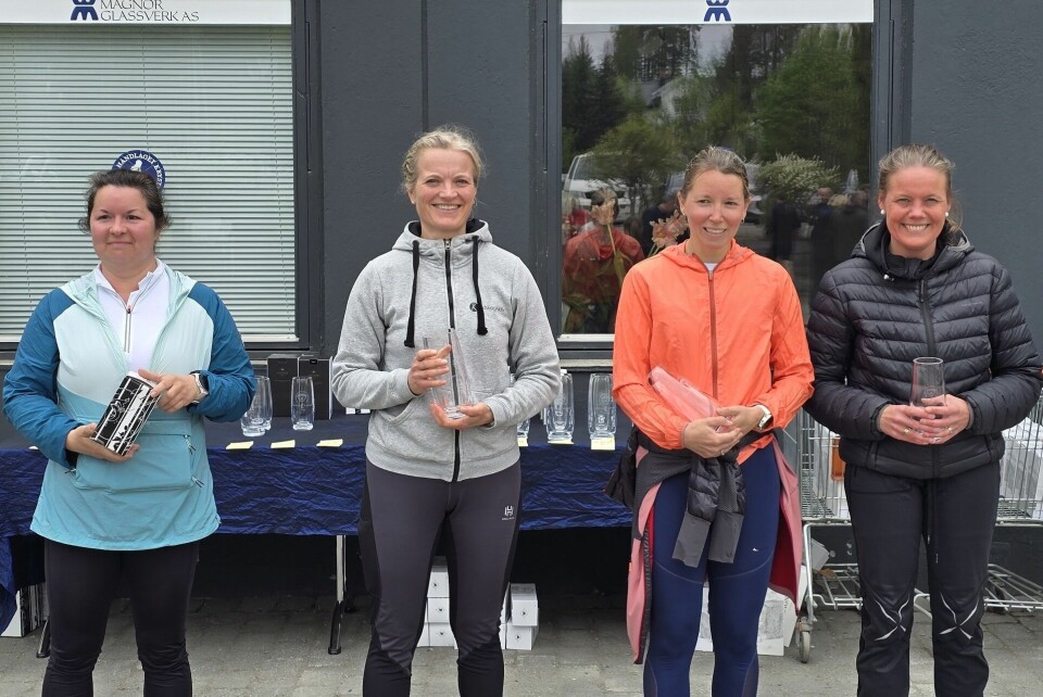 De premierte i K40-49 (fra venstre): Miroslava Miketova, Line Kalland, Linn Kristin Vibekken og Mirja Holtet. (Foto: Kristoffer Kalland)