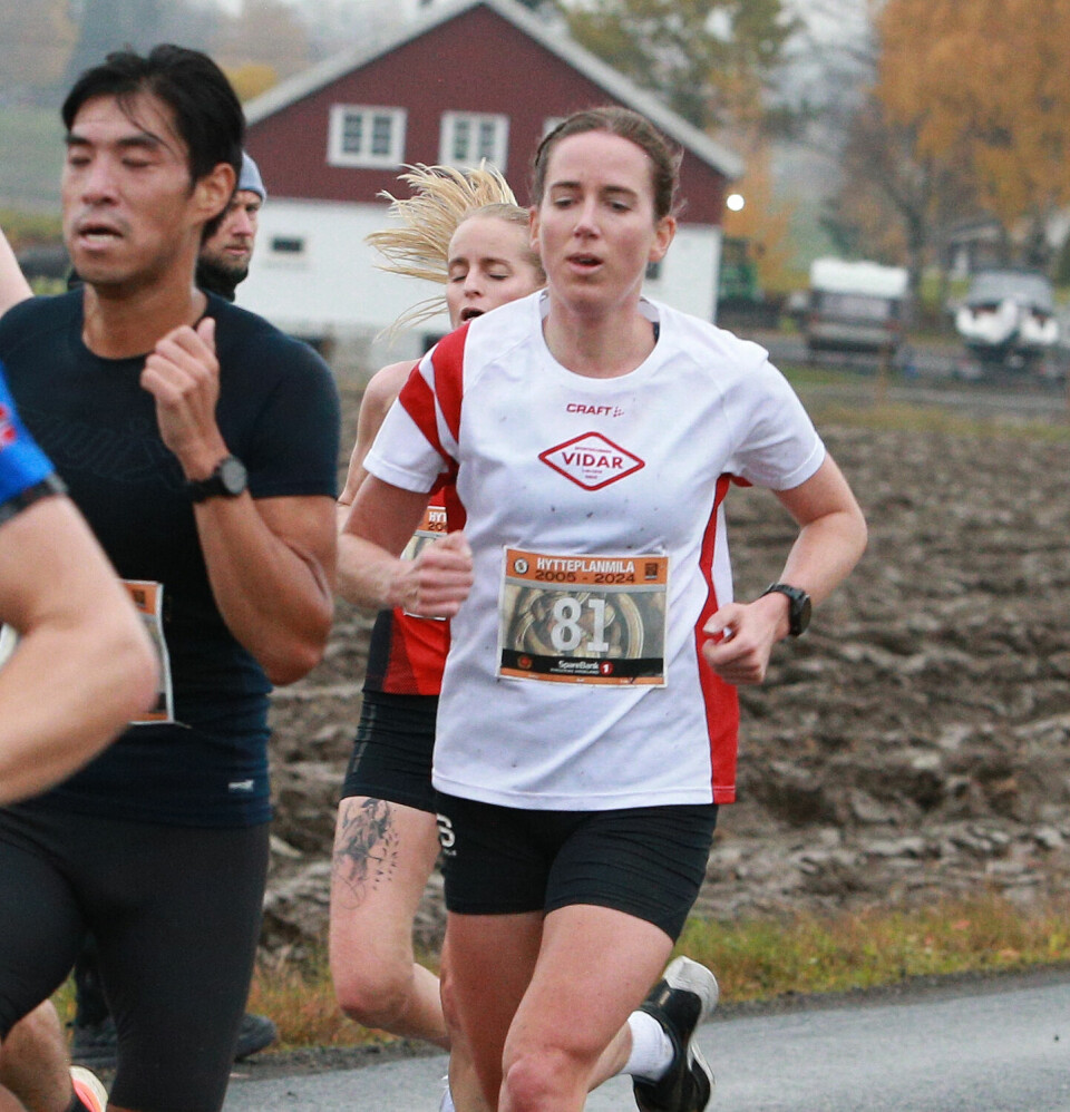 Raskeste veteran:Anne Årrestad (81) ble nr. 19 totalt og best av alle over 35 år. (Foto. Kjell Vigestad) Anne_Aarrestad_7km_AZ3T7766.jpg