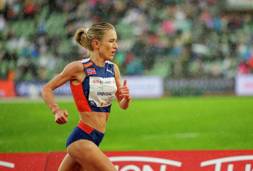 Karolin Bjerkeli Grøvdal er videre til finalen på 5000 meter i VM. Her fra Bislett Games. (Foto: Sylvain Cavatz) Bislett Games - 5000m - kvinner - Karoline Bjerkeli Grøvdal