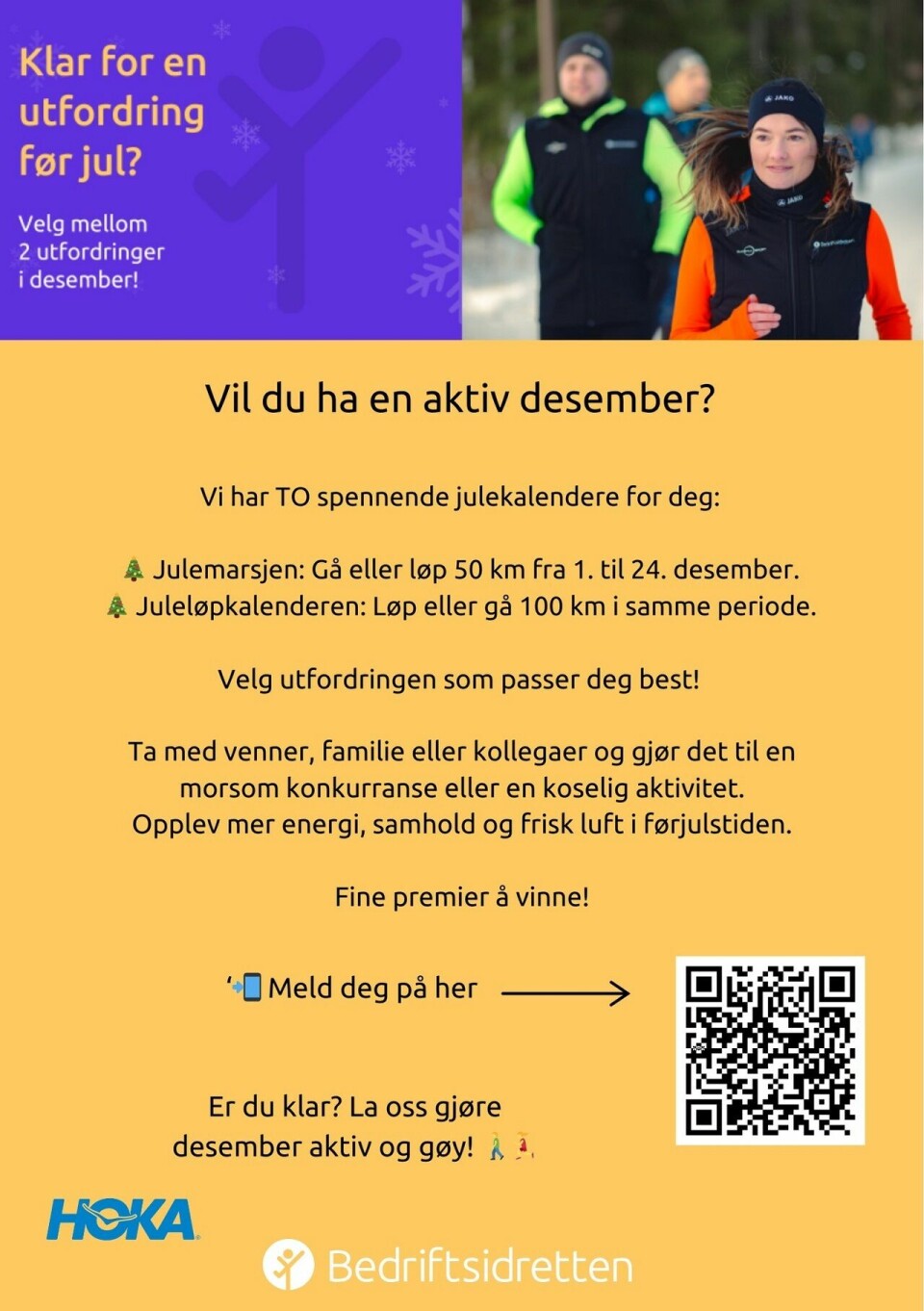 Bedriftsidretten med initiativ til en aktiv desember for alle