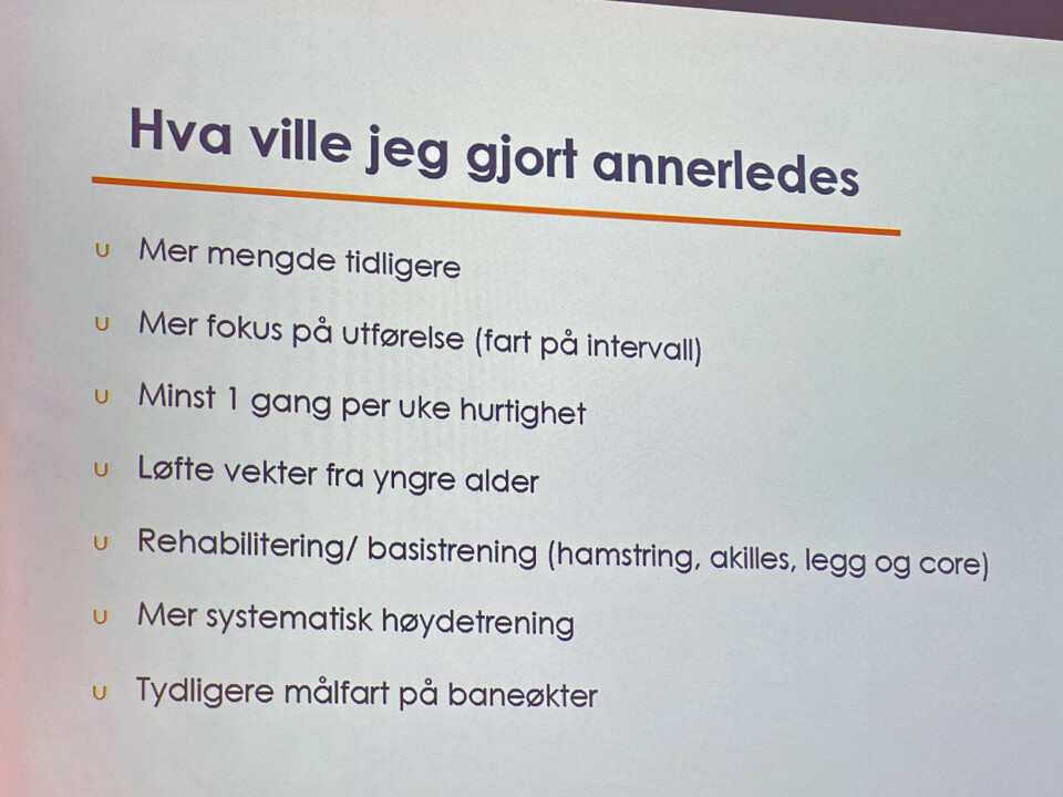Henrik Ingebrigtsens refleksjoner over hva han ville gjort annerledes med treningen i ungdomsårene.