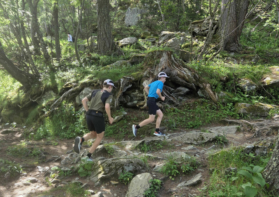 De 17 år gamle tvillingene Bjørnar og Kristian Skjeflo Undheim er av Norges mest lovende fjelløpere. (Foto: Runar Gilberg)