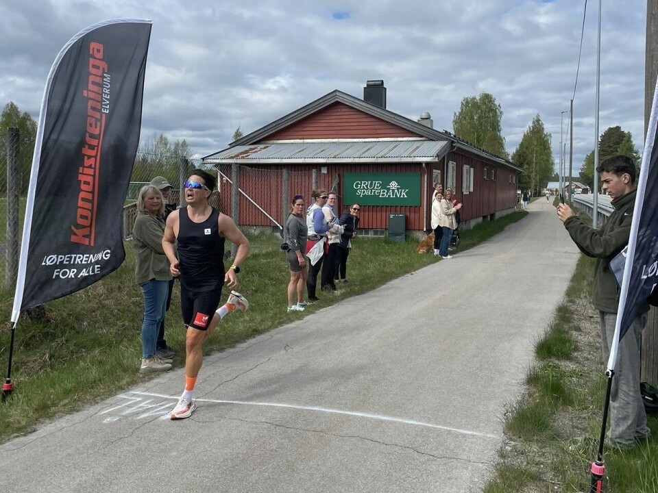 Også Martin Flismyren perset på mila som 3. mann i mål. (Foto: arrangøren)