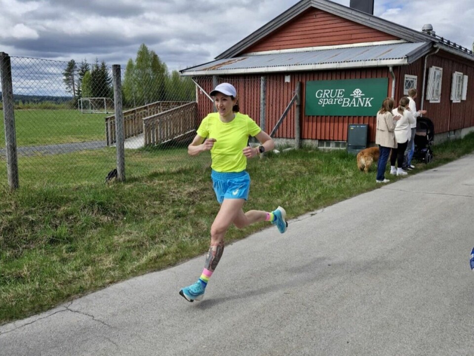Det har løsnet skikkelig for Oda Sandmo Kristoffersen i vår med Sentrumsløpet, Gruemila og Grunnlovsmila godt under hennes tidligere drømmegrense på 40 minutter. (Foto: arrangøren)