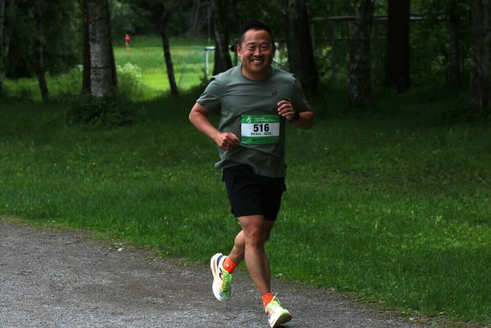 Dag Edvardsen så ut til å kose seg på de siste rundene på sin 50 km.