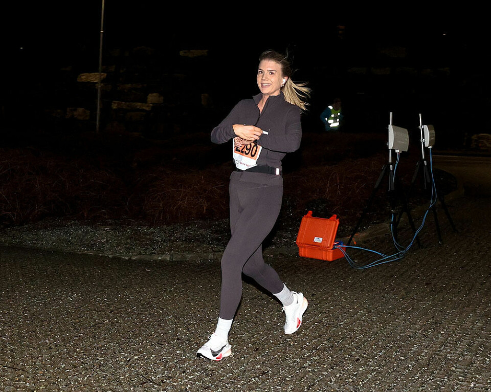 Andrea Ellingsen blir raskeste kvinne på 5 km.
