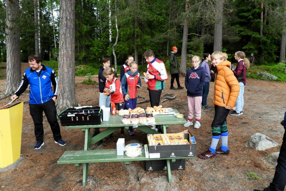 Grilling etter løpet.