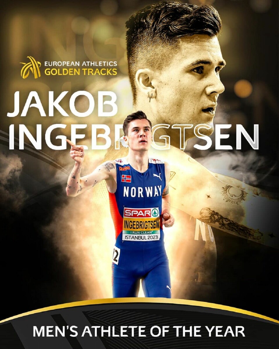 Jakob Ingebrigtsen kåret til årets europeiske friidrettsutøver 2023