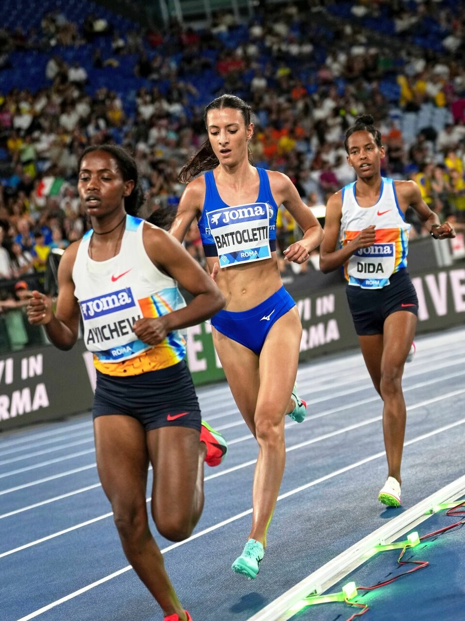 Heimefavoritten Nadia Battocletti skuffa ikke og satte italiensk rekord. (Foto: Wanda Diamond League)
