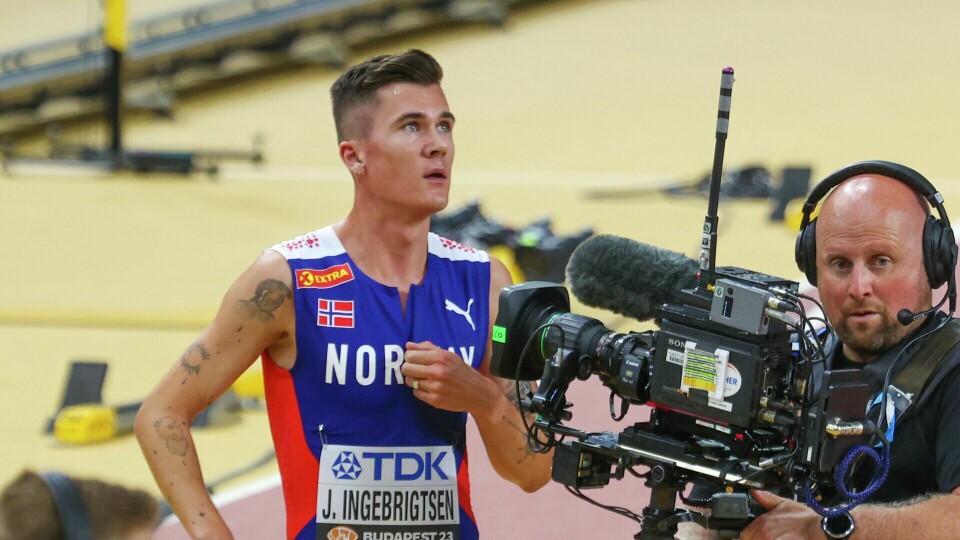 Jakob Asserson Ingebrigtsen under World Athletics Championships Budapest23 (Arkivbilde: Arne Dag Myking) VM Friidrett 2023 Budapest - 1500 meter menn finale - Jakob Ingebrigtsen