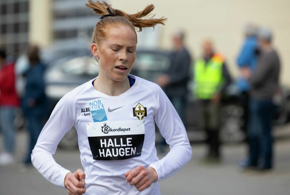 Ina Halle Haugen løp 5 km 16.11 og forbedret dermed den norske juniorekorden på distansen med ett sekund. (Arkivfoto: Samuel Hafsahl) Maarudløpet - 5km - heat2 - Ina Halle Haugen