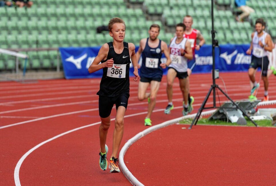 Mikkel Bakken imponerte igjen. Denne gangen på 3000 meter. Her fra Boysen Memorial 2020. (Foto: Samuel Hafsahl) Boysen Memorial - MS 5000m - Mikkel Bakken