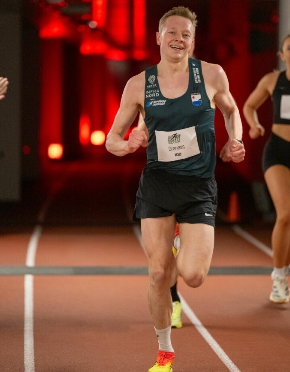 Markus Løkke Granaas, her fra Bislett Indoor marathon.