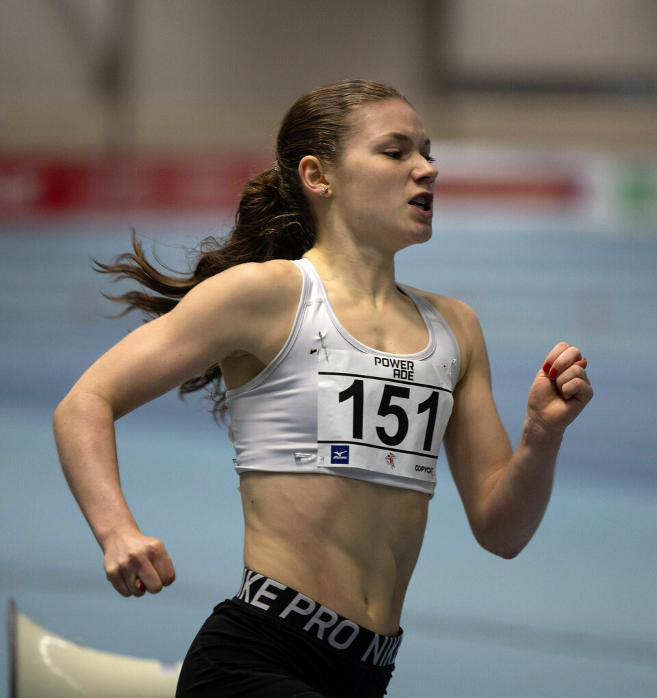 Marte Hovland løp inn til tredjeplass og sikra seg sin andre NM-medalje på to dager. (Foto: Samuel Hafsahl)