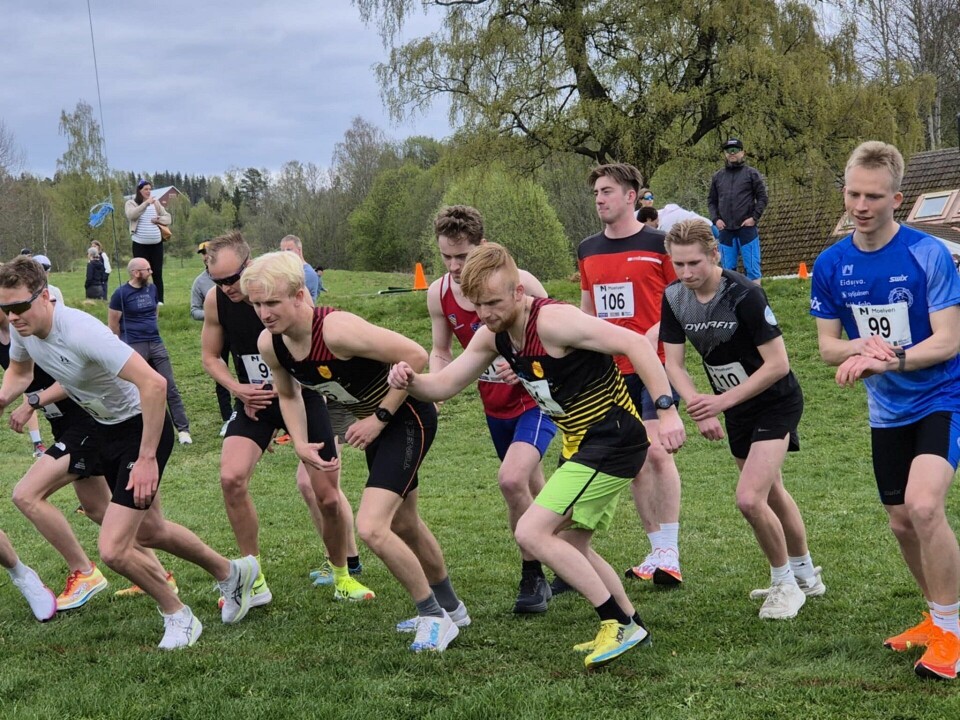 Tolv mann stlte til start på 3,2 km. (Foto: arrangør)