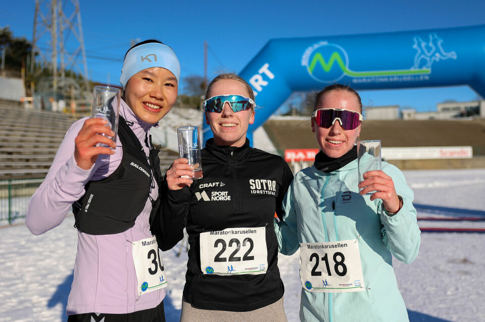 Jennie Zhi Dalseide, Mathilde Asphaug og Thea Asphaug var alle veldig godt fornøyd med gjennomføringen av sin første halvmaraton.
