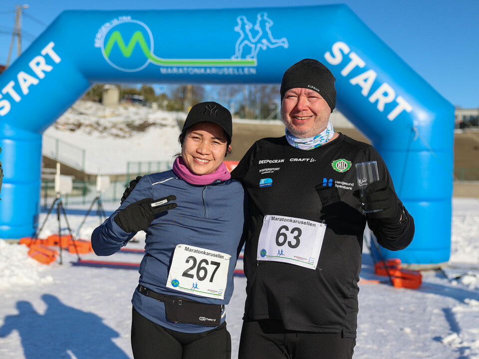 Jemma Leuterio Sørland og Svein Egil Sørland var også fornøyde. De representerer begge Haugesund Idrettslag.