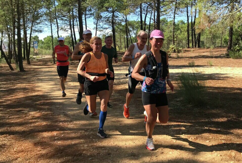 Kondistur: Her er Sol (fremst) på treningsleir i Portugal med Kondis og Springtime i oktober 2021. (foto: Marianne Røhme) Kondistur til Portugal på treningsleir med Springtime i oktober 2021