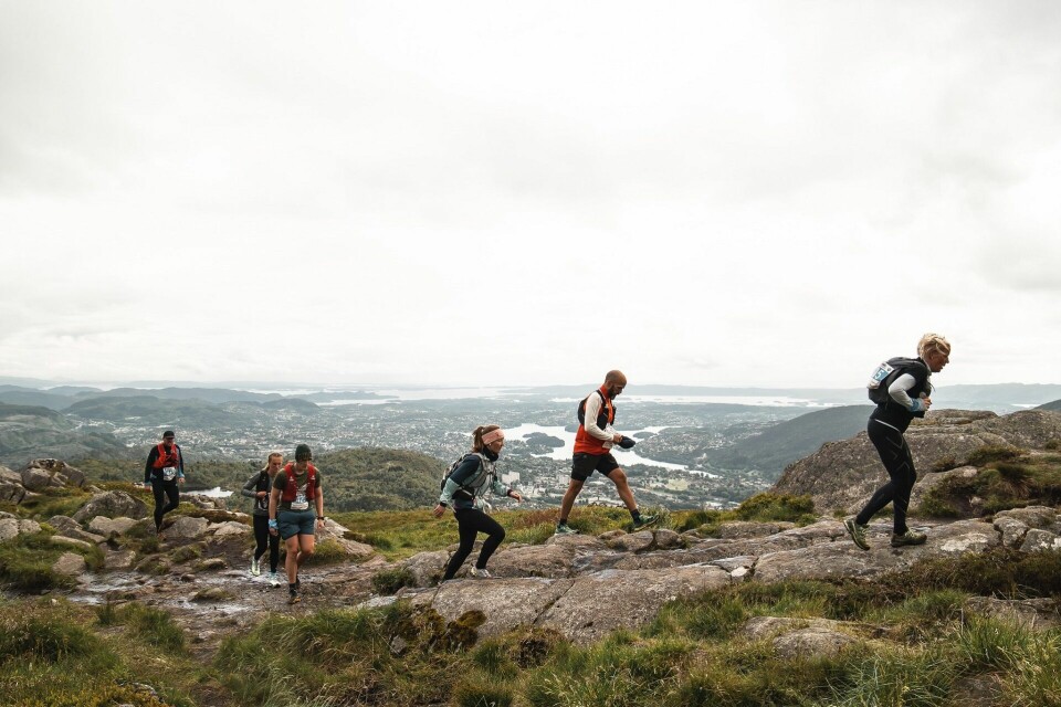 Trosset vær og vind i Bergen Fjellmaraton