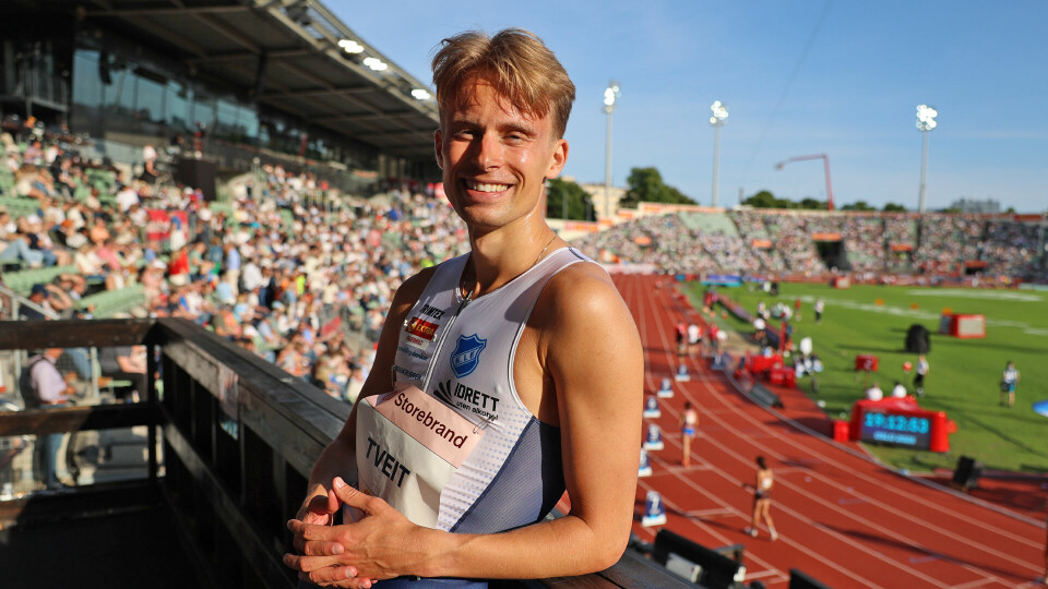 Sigurd Tveit koset seg maksimalt på Bislett stadion i kveld. (Foto: Tom-Arild Hansen)