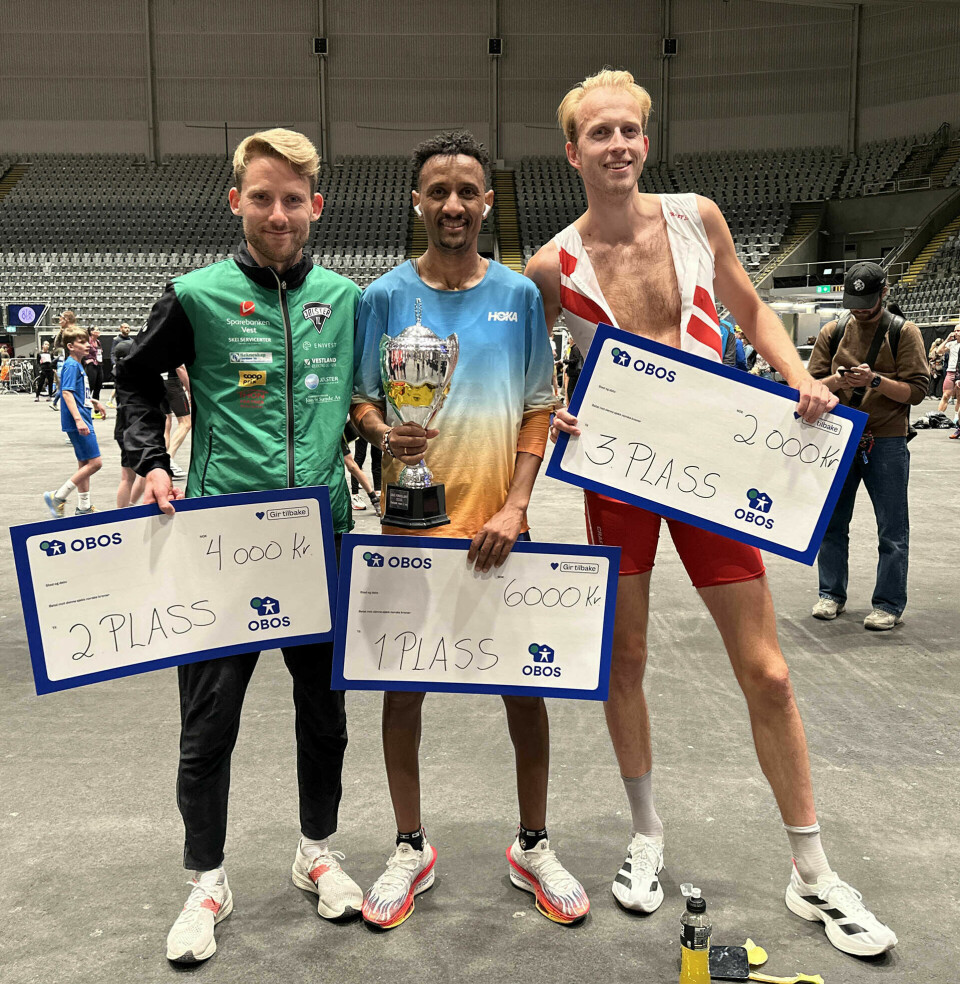 Senay Fissehatsion vant foran Eivind Øygard og Trond Einar Moen Pedersli. (Foto: Tom-Arild Hansen)