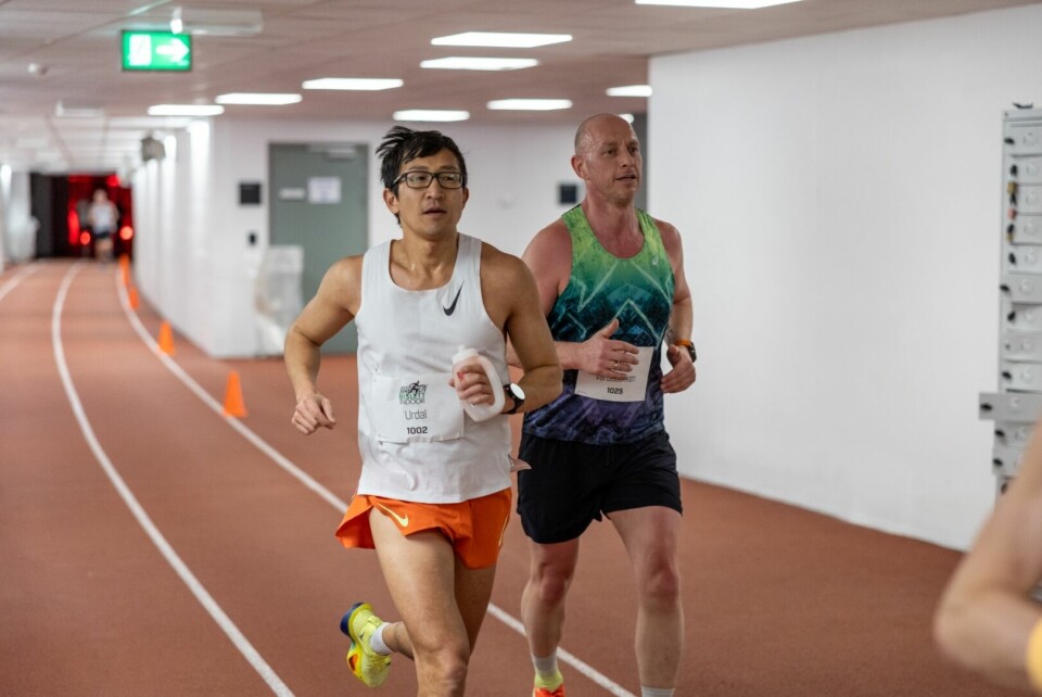 Håkon Urdal (t.v.) ble nummer to på maraton. (Foto: Samuel Hafsahl)