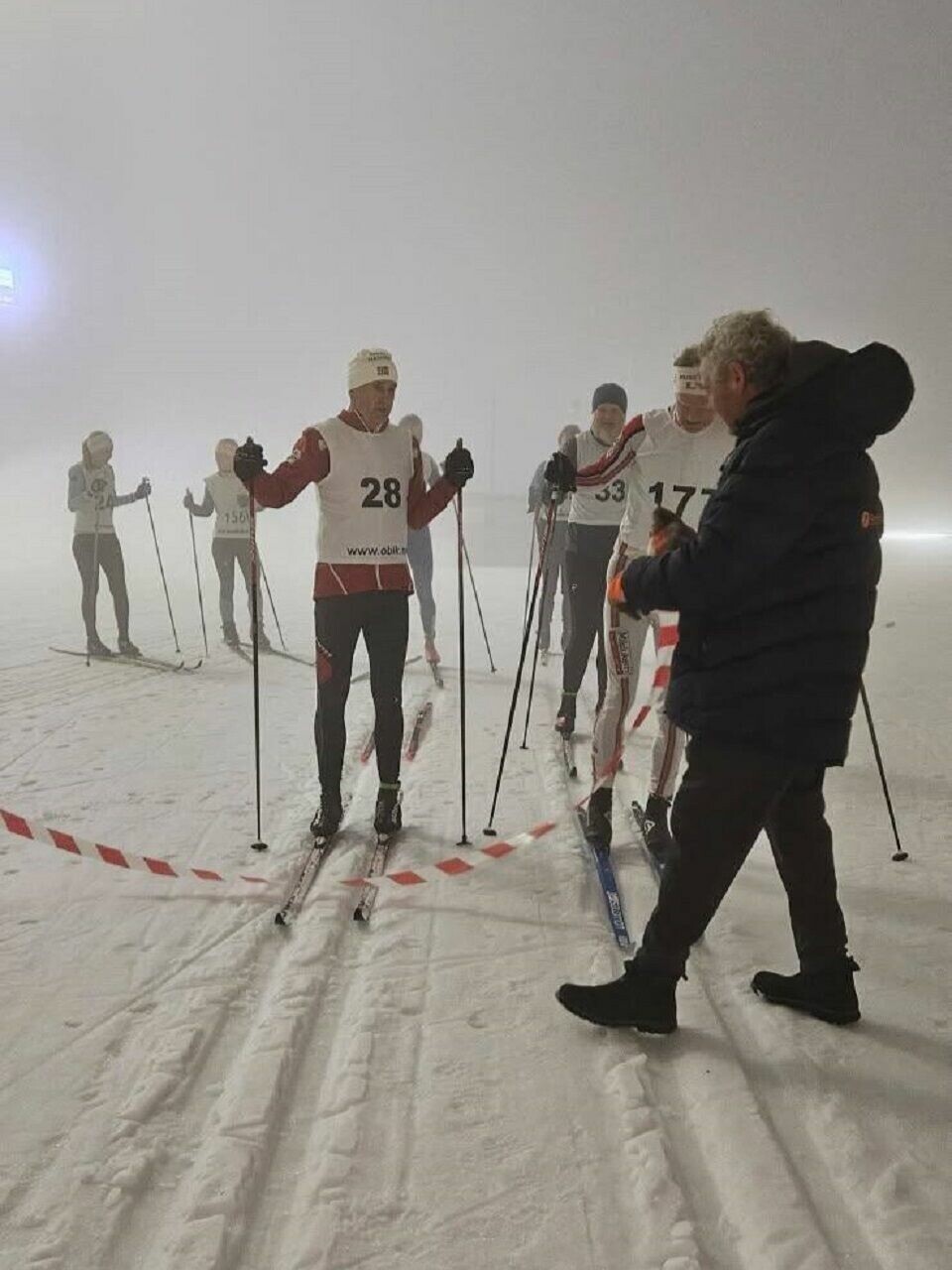 Morten Hals (28) var best i eldste klasse, M70+. Her på start sammen med Christian Jørgen Dahll. (Foto: Arrangøren)