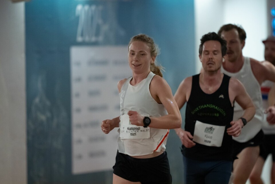 Liv Richter Melby var raskeste kvinne på denne 10 kilometeren. (Foto: Samuel Hafsahl)