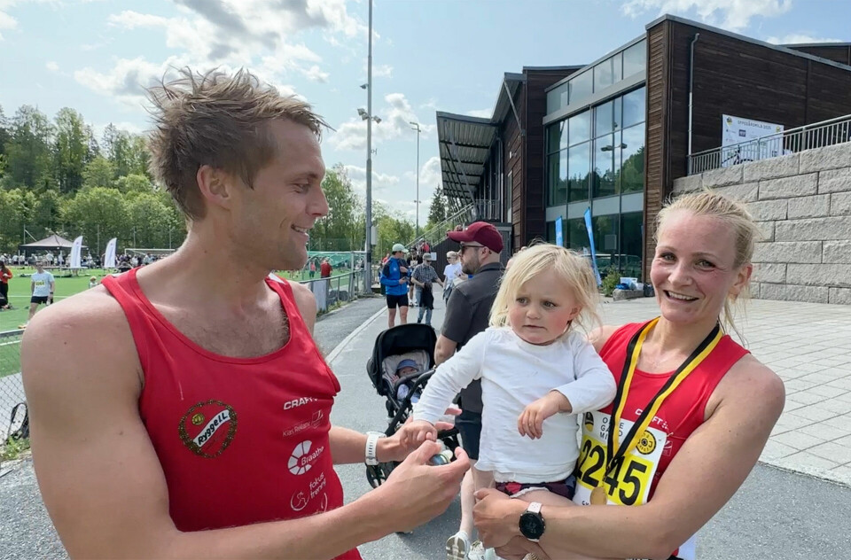 Ulrik Lolland og Sigrun Gjølberg hadde med heiagjeng. (Foto: Tom-Arild Hansen)
