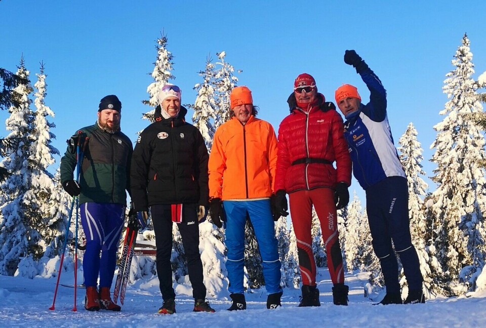 De fem som stilte opp i Julestaken 2022 (fra venstre): Svenn Martin Søgård, Jørgen Stensløkken, Jarle Busterud, Jan Erik Bakken og Rolf Bakken. Julestaken 2022
