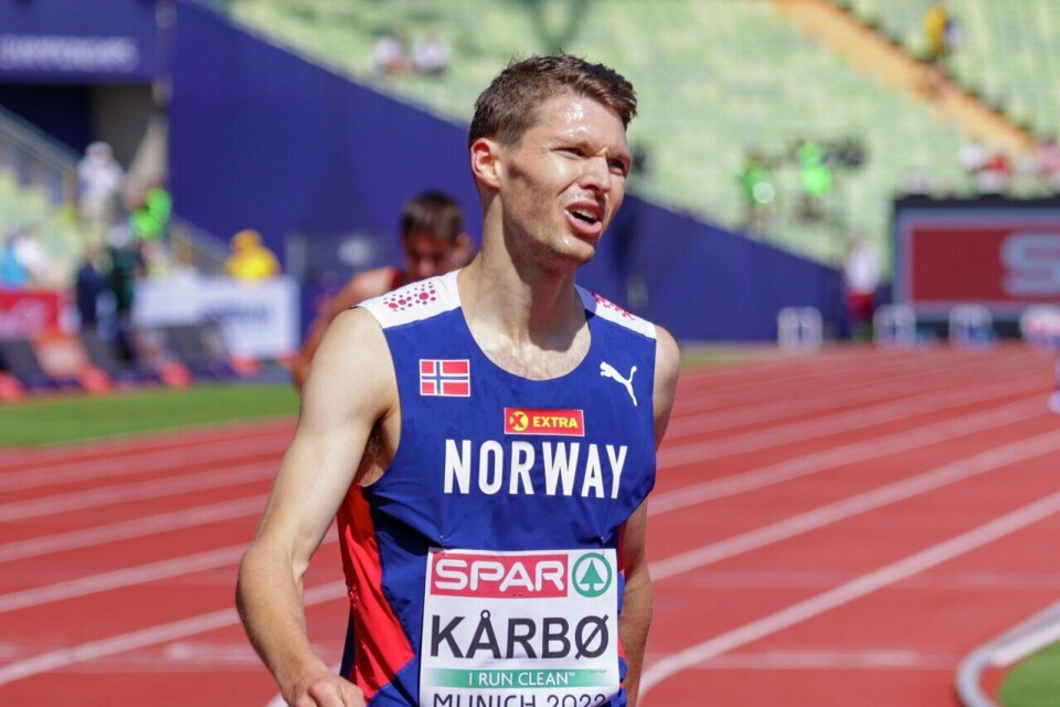 Tom Erling Kårbø løp inn til sitt sesongbeste og 6. plass på 3000 meter i lag-EM. Her er han i EM i fjor. (Foto: Arne Dag Myking) European Athletics Championships - 3000m hinder - Forsøksheat1 - Tom Erling Kårbø