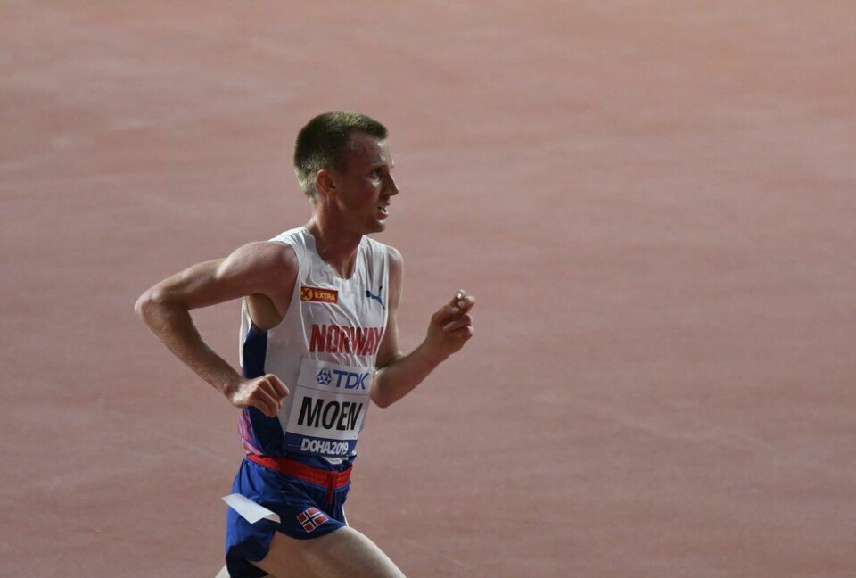 Sondre Nordstad Moen under VM friidrett 2019 Doha. (Foto: Bjørn Johannessen) VM friidrett 2019 Doha - Sondre Nordstad MOEN - finale 10 000 m